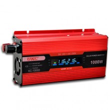 Преобразователь UKC авто инвертор 12V-220V 1000W LCD KC-1000D + USB Red