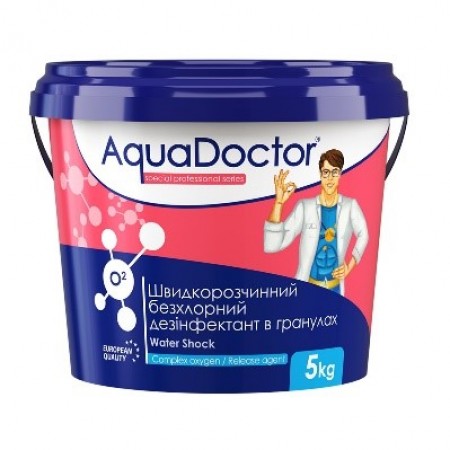 Дезинфектант на основе активного кислорода AquaDoctor Water Shock О2, 5 кг