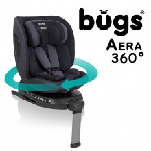 Автокрісло поворотне Bugs™ Aera 360° від народження до 12 років (0-36 кг) Shadow Grey (4823056520003)