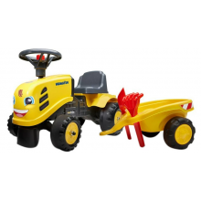 Детский трактор каталка Falk 286C Komatsu с прицепом Желтый с 1 года