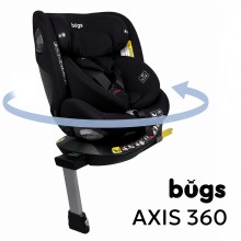 Автокрісло поворотне Bugs™ Axis 360°  від народження до 12 років (0-36 кг) Graphite Black Чорний (4823056520058)