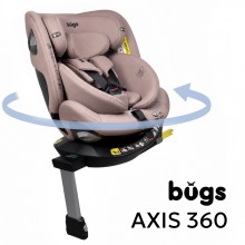 Автокрісло поворотне Bugs™ Axis 360°  від народження до 12 років (0-36 кг) Stone Brown (4823056520027)