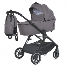 Коляска универсальная 2 в 1 с люлькой и прогулочным блоком El Camino ME 1126 Genesis Taupe Gray