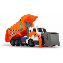 Автомобиль Мусоровоз 46 см Dickie Toys с контейнером и подъемником со световыми и звуковыми эффектами  (1137000) Оранжевый