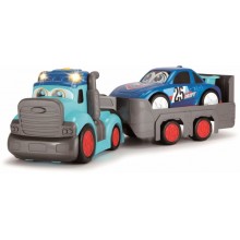 Грузовик Dickie Toys АВС BYD Тедди с прицепом и машинкой с звуком и светом для малышей 60 см (4119002)
