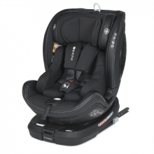 Автокресло поворотное El Camino ME 1109 i-BASE Jet Black до 12 лет (0-36 кг)