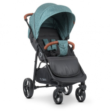 Коляска прогулочная El Camino X4 ME 1024 Marine lines (25431) Черный с бирюзовым