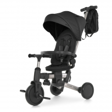 Велосипед триколісний El Camino TRIGO ME 1226 Night Black з батьківською ручкою Чорний