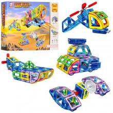 Конструктор магнитный Magnetic Sheet LT5001 транспорт и авиация, 96 деталей 