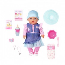 Кукла пупс BABY born серии Нежные объятия - Волшебная девочка в джинсовом наряде 43 см с аксессуарами (831533)