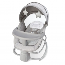 Укачивающий центр шезлонг Mastela 4 в 1 с таймером Light grey 8113 (25809) Светло-серый