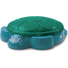 Песочница Черепаха Little Tikes с крышкой 110 х 98 х 24 см Бирюзовая (174094)