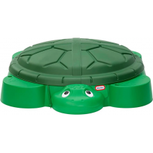 Песочница разборная Черепаха Little Tikes с крышкой 110 х 98 х 24 см Зеленая (664526)