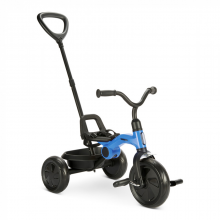 Велосипед трехколесный складной Qplay Ant Plus Blue (T190) с родительской ручкой Синий