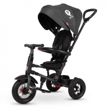 Велосипед трехколесный складной Qplay Rito Rubber Black (S380-10) Черный с родительской ручкой