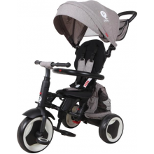 Велосипед трехколесный складной Qplay Rito+ EVA Grey (S380-8) Серый с родительской ручкой