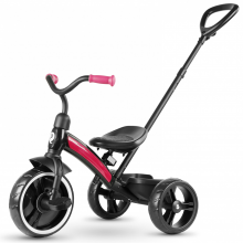Велосипед трехколесный складной Qplay Elite Plus Pink (T180-5Elite+Pink) с родительской ручкой Розовый