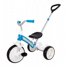 Велосипед трехколесный складной Qplay Elite Plus Blue (T180-5Blue) с родительской ручкой Голубой