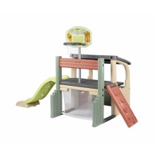 Игровой центр Smoby Life Развлечения с баскетбольной корзинкой, футбольными воротами и горкой 150 см (7600840206)