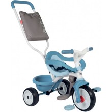 Велосипед трехколесный металлический 3 в 1 Smoby Be Move Comfort 740414 с багажником и сумкой-конвертом Голубой