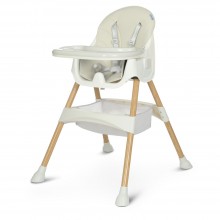 Стульчик для кормления Bambi M 4136-2 White Wood (24383) Белый Стульчик для кормления Bambi M 4136-2 White Wood (24383) Белый