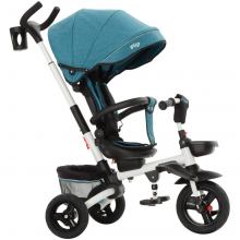 Велосипед коляска трехколесный Tilly Flip T-390/1 с поворотным сидением Зеленый с черным (35371)