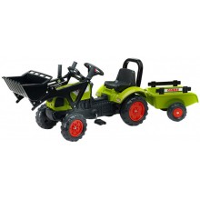 Детский трактор Falk Claas Arion 2040AM с ковшом и прицепом 2-5 лет Зеленый