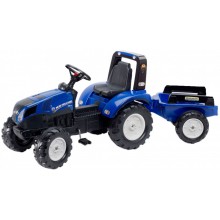 Детский трактор Falk педальный с прицепом NEW HOLLAND 3090B с 3-х до 7 лет