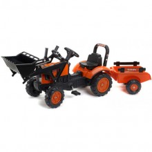 Детский трактор Falk Kubota педальный с прицепом и ковшом 2065AM 2 - 5 лет
